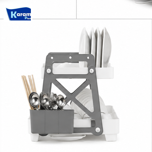 مطبقية أطباق 2 دور مع حامل للملاعق – Karam Plast