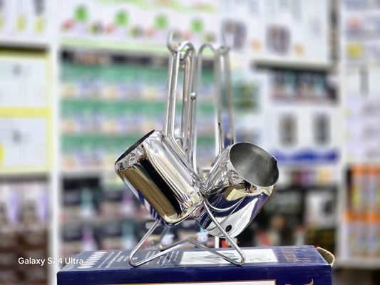 طقم كنك استانلس ستيل 3 قطع مع حامل