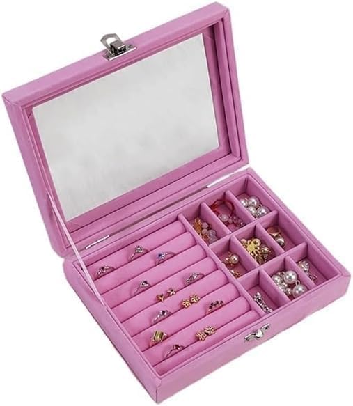 صندوق تنظيم المجوهرات والإكسسوارات الوردي | Jewelry Organizer Box