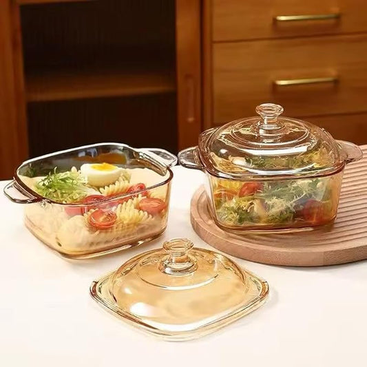 طاجن بيركس زجاج حراري بغطاء