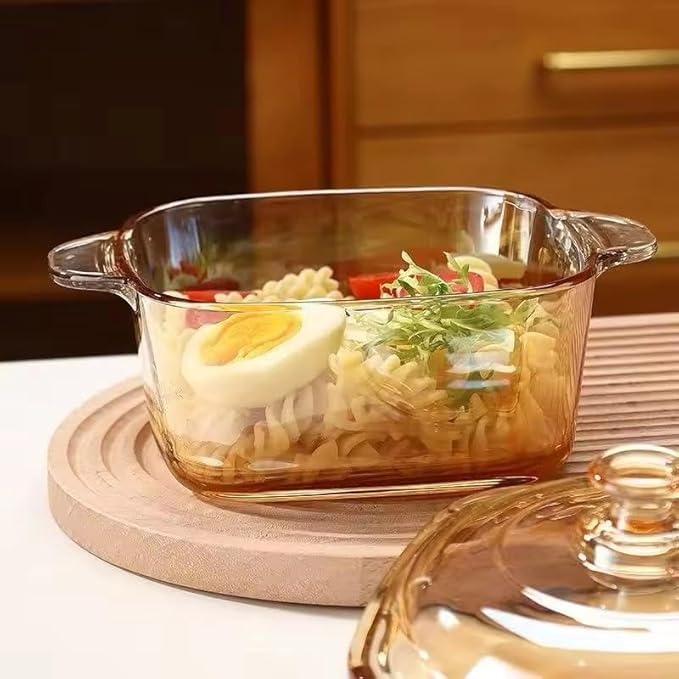 طاجن بيركس زجاج حراري بغطاء