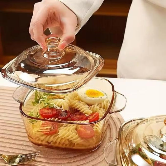 طاجن بيركس زجاج حراري بغطاء