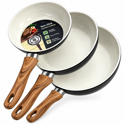 طقم طاسات أوركيد 3 قطع – Non-Stick Granite Stone