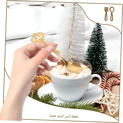 طقم ملاعق شاي ذهبية استانلس ستيل – 6 قطع